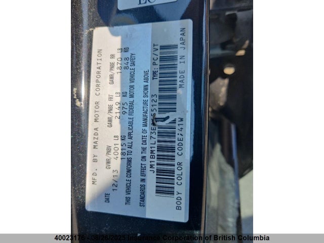 JM1BM1L73E1155123 Mazda pe