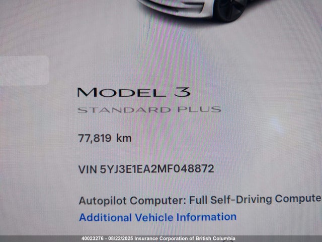 5YJ3E1EA2MF048872 Tesla MODEL 3