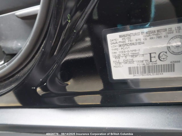 3N1CP5CV5NL518244 Nissan 2022