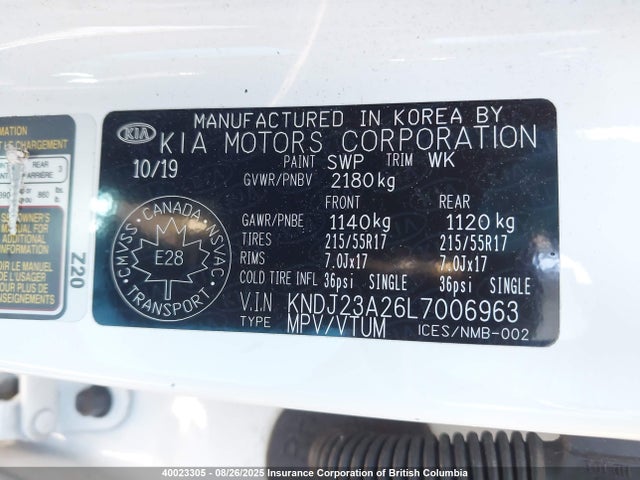 KIA 2020 2020 KNDJ23A26L7006963 Image 9
