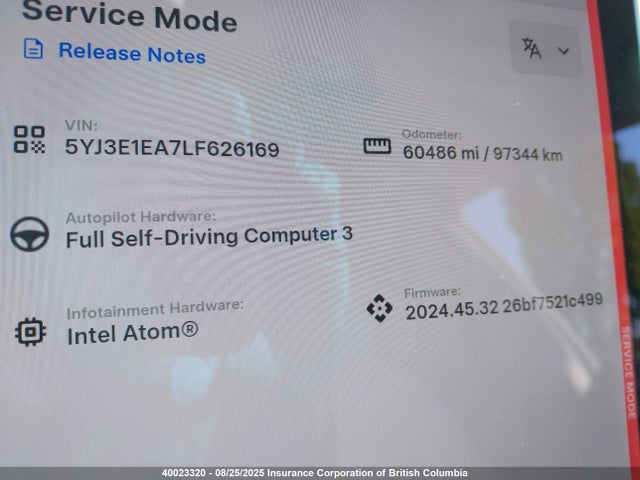 5YJ3E1EA7LF626169 Tesla 2020