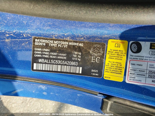 WBALL5C53G5A20863 BMW Z4