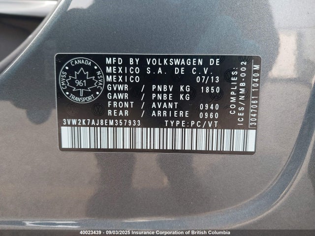 3VW2K7AJ8EM357933 Volkswagen Jetta