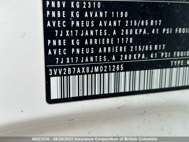 3VV2B7AX8JM021265 Volkswagen Tiguan
