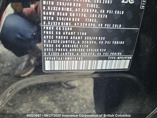 3VV4B7AX1RM074183 Volkswagen tsi