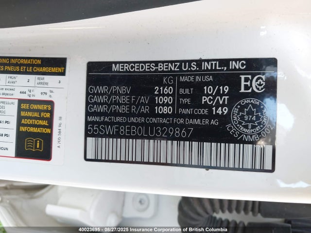 55SWF8EB0LU329867 Mercedes-Benz m264