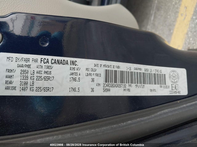 2C4RDGBGXGR267192 Dodge Grand Caravan
