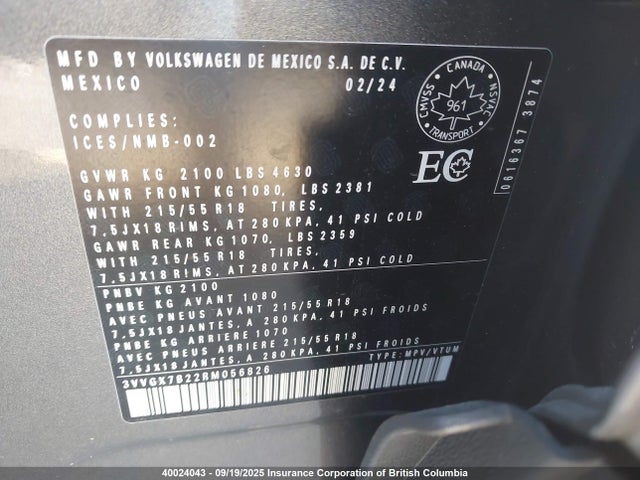 Volkswagen tsi 2024 3VVGX7B22RM056826 Image 9