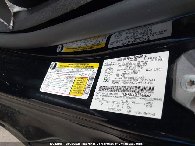 Ford Mustang 2020 1FA6P8TH2L5140067 Image 9