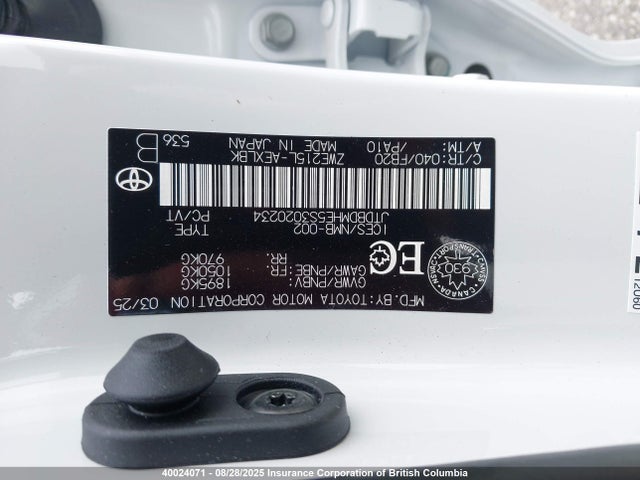 JTDBDMHE5S3020234 Toyota 2zr-fxe