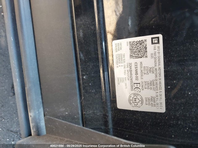 3GNKBHR42MS538955 Chevrolet lsy