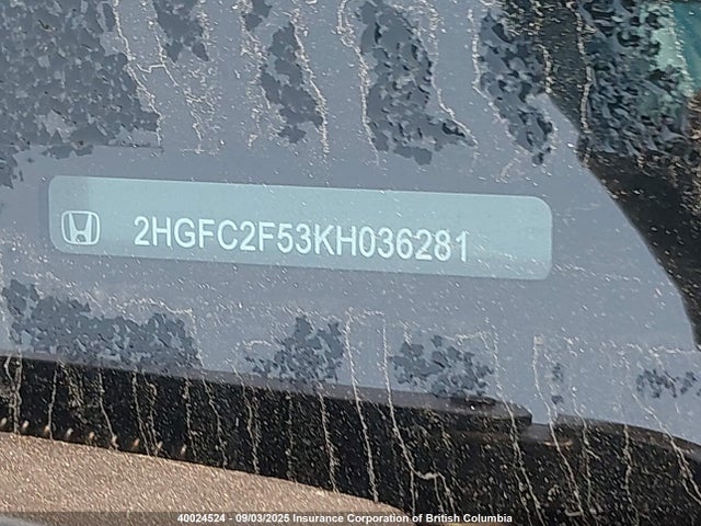 Honda k20c2 2019 2HGFC2F53KH036281 Image 18