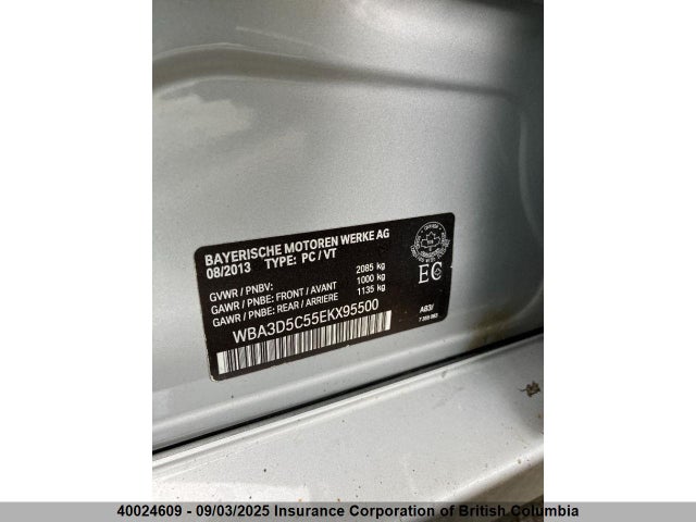 WBA3D5C55EKX95500 BMW 328D