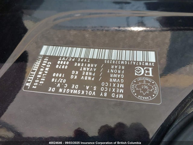 3VW267AJ1GM328295 Volkswagen 1.4t