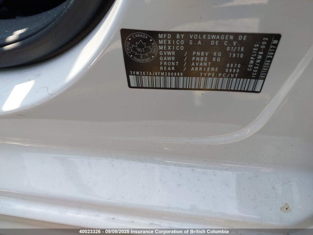 Volkswagen 2015 2015 3VW2K7AJ8FM280899 Image 9