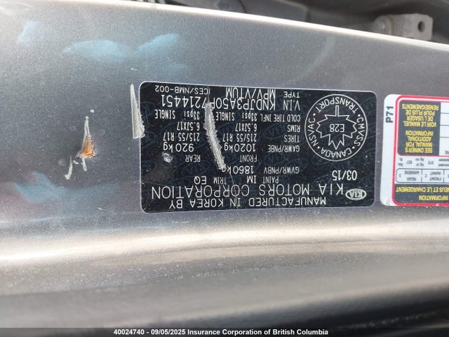KIA dohc gdi nu 2015 KNDJP3A50F7214451 Image 9