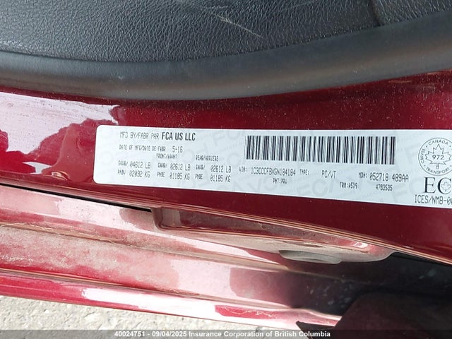 1C3CCCFBXGN184184 Chrysler 200