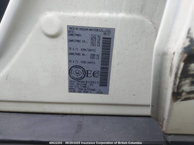 5N1AT2MV9HC854925 Nissan 2017