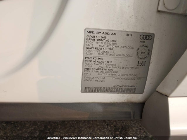 WA1ANAFY8K2104763 Audi Q5