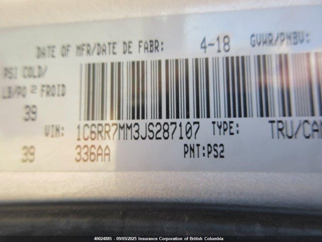 1C6RR7MM3JS287107 RAM 1500