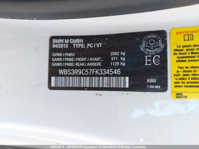 BMW M4 2015 WBS3R9C57FK334546 Image 9