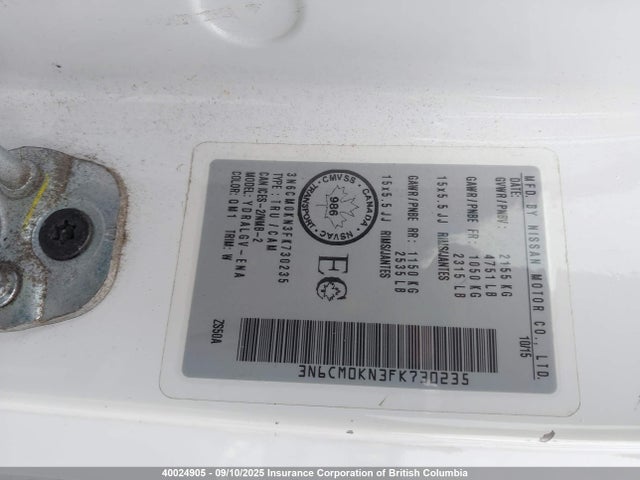 Nissan 2015 2015 3N6CM0KN3FK730235 Image 9