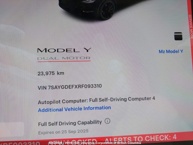 7SAYGDEFXRF093310 Tesla Model Y