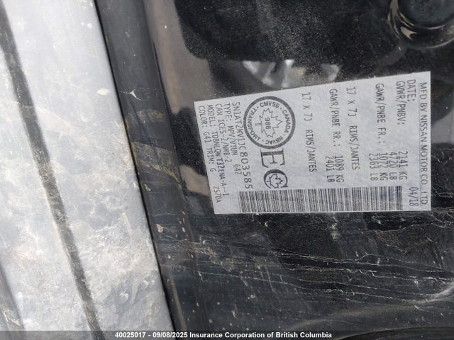 Nissan 2018 2018 5N1AT2MV1JC803585 Image 9
