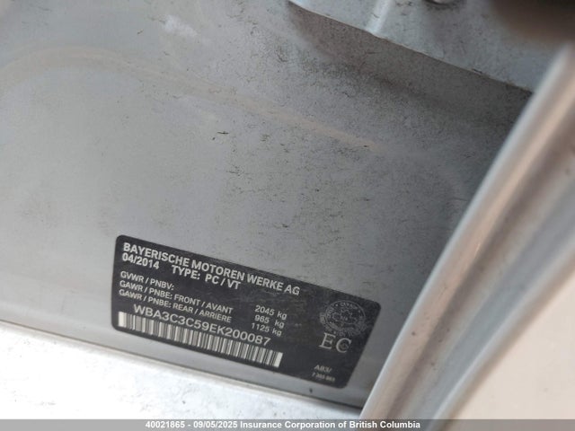 WBA3C3C59EK200087 BMW 320i