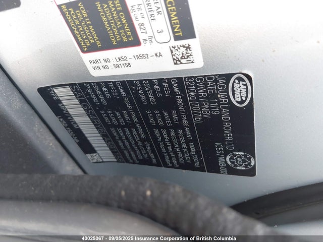 Land Rover Aj20p4 2020 SALGS4RY6LA591158 Image 9