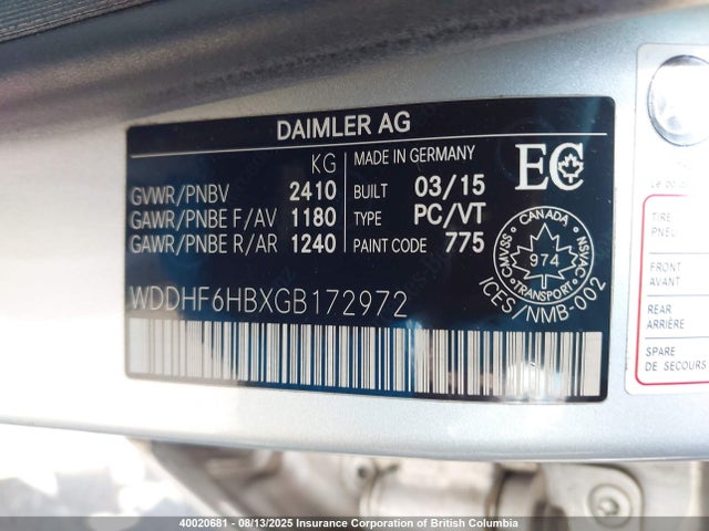 WDDHF6HBXGB172972 Mercedes-Benz E-Class