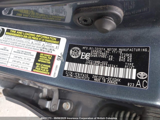 Aukcja sprzedaży 2019 Toyota Corolla L/le/xle/se/xse, vin: 2T1BURHE0KC215341, numer aukcji: 40021173