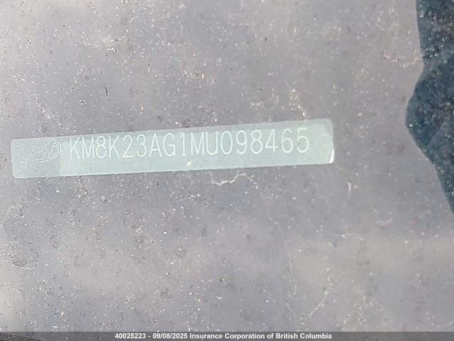 KM8K23AG1MU098465 Hyundai 2021