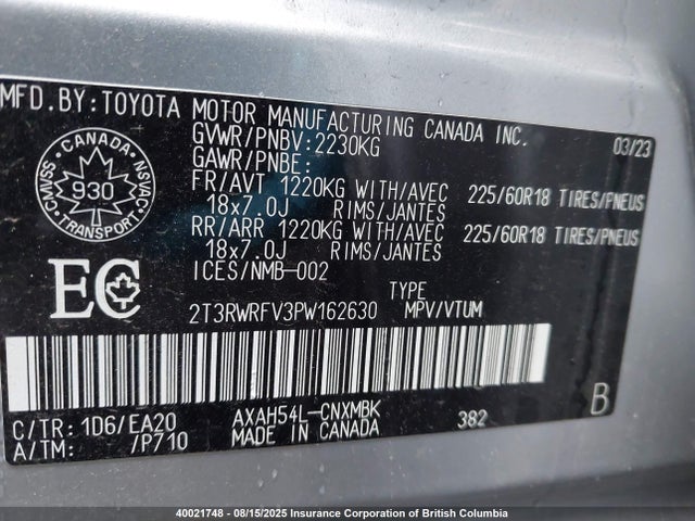 2T3RWRFV3PW162630 Toyota a25a-fxs, 3nm+4nm(ni)