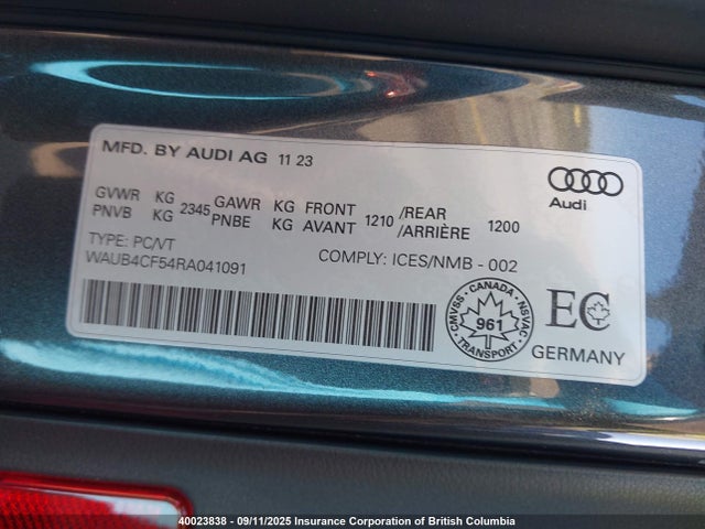 Audi 3.0 tfsi 2024 WAUB4CF54RA041091 Image 9