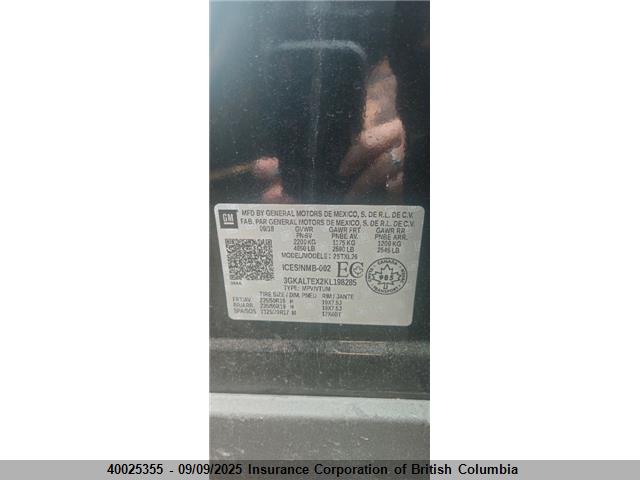 3GKALTEX2KL198285 GMC ltg - spark ignited direct injection, alum dohc, vvt, dcvcp turbo, e0-e100, alum