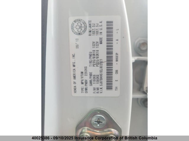 5J8TB4H51EL802921 Acura j35z2