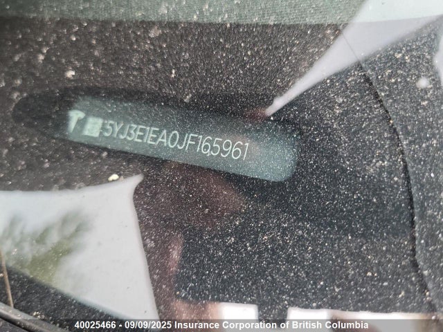 5YJ3E1EA0JF165961 Tesla MODEL 3