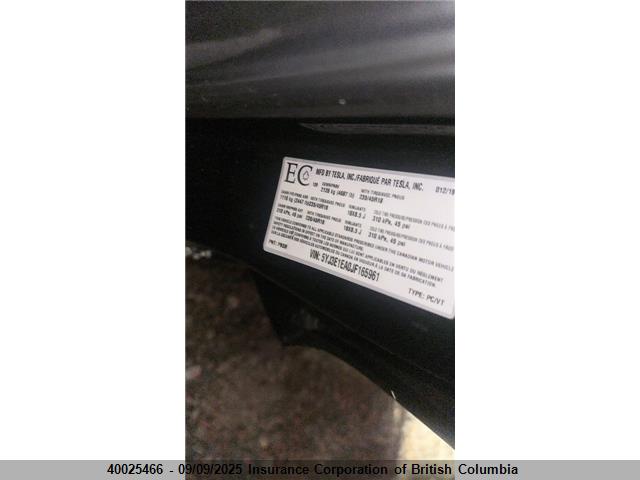 5YJ3E1EA0JF165961 Tesla MODEL 3