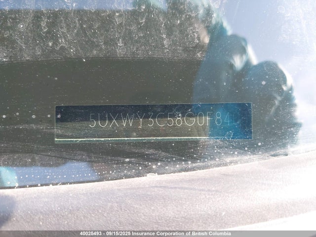 5UXWY3C58G0F84039 BMW 2016