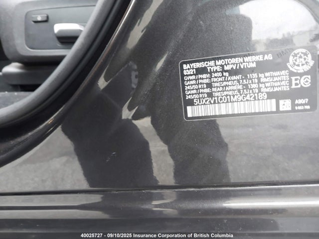 5UX2V1C01M9G42189 BMW X4
