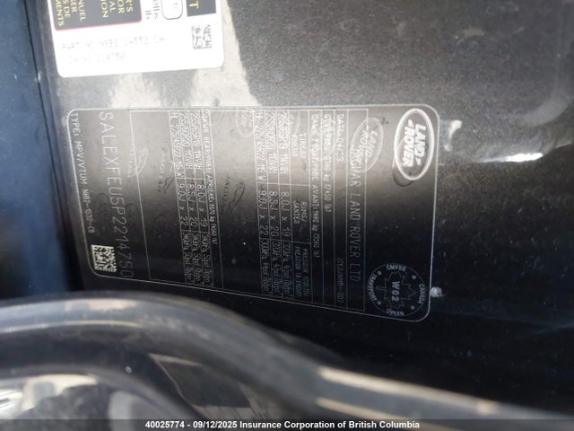 SALEXFEU5P2214750 Land Rover aj120