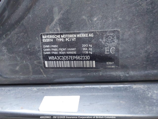 WBA3C3C57EP662330 BMW 320i