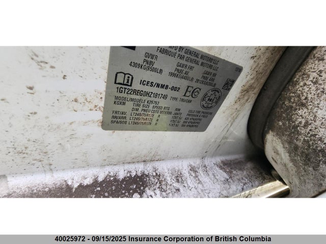 1GT22REG0HZ181749 GMC L96 - E85 Max, Iron