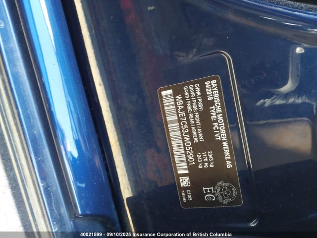WBAJE7C53JWD52901 BMW 540I