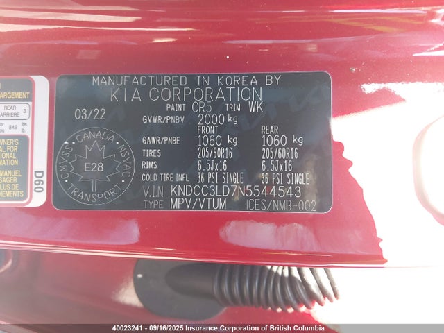 KIA gdi 2022 KNDCC3LD7N5544543 Image 9