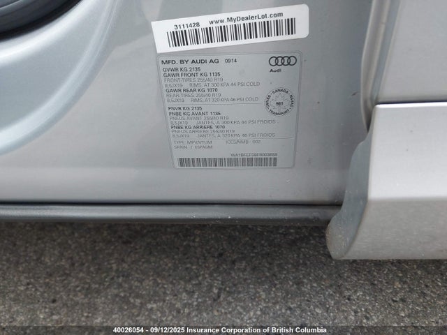WA1BFEFS8FR003658 Audi 2.0t