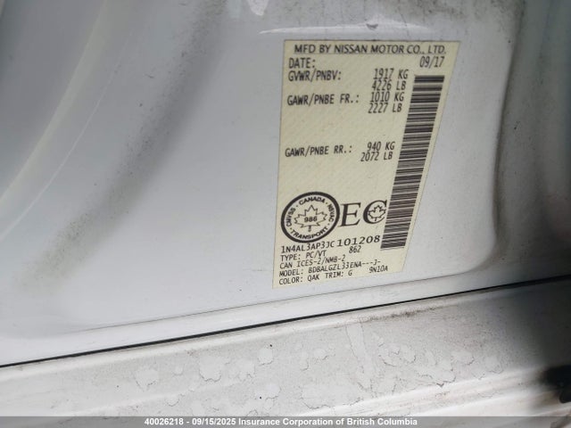 1N4AL3AP3JC101208 Nissan 2018