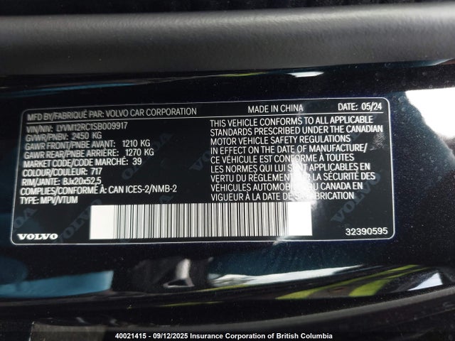 LYVM12RC1SB009917 Volvo Bm1 (b5)