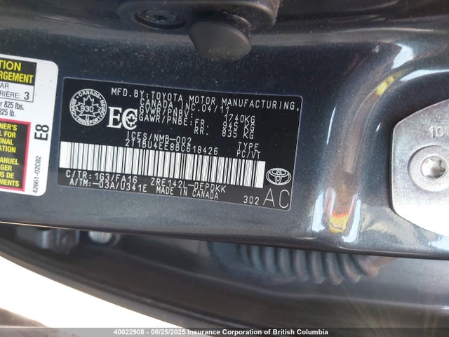 40022908 :رقم المزاد ، 2T1BU4EE8BC618426 vin ، 2011 Toyota Corolla S/le مزاد بيع